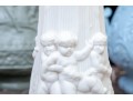 Collection Of 4 Antique, English Monochrome Glazed Parian Ware Ceramic Ewers