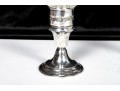 Collection Of Four Weighted Sterling Silver & Glass Hurricane Lamps