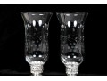 Collection Of Four Weighted Sterling Silver & Glass Hurricane Lamps