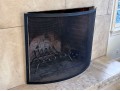 Vintage Demilune Shaped Fire Screen 