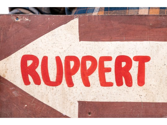 Vintage Painted Metal Auto Racing Sign