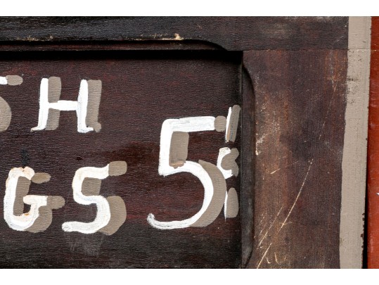 Two Vintage Painted Wood Farm Signs- Milk And Eggs