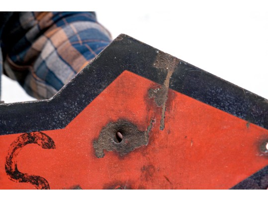 Vintage Enameled Metal Sign- Boats