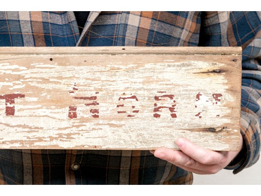 Painted Wood Sign- Toot Here