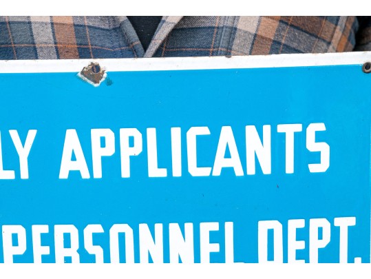 Enameled Metal Sign- Personnel Matter