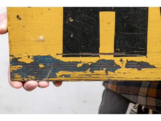 Vintage Painted Wood Sign- Honey