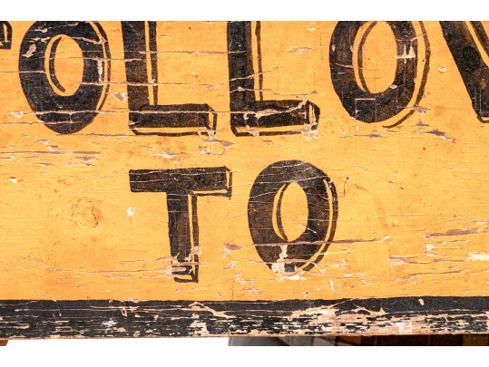 Vintage Painted Wood Sign- Directions To A Picnic