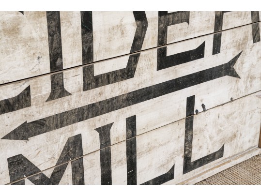 Vintage Painted Wood Sign, Cider Mill