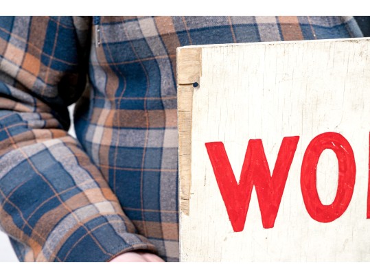 Vintage Painted Wood Sign- Women