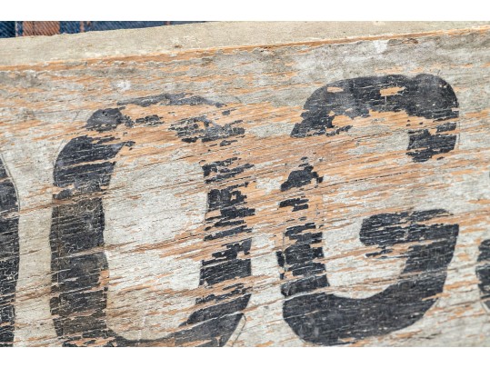 Vintage Painted Wood Sign- Hot Dogs