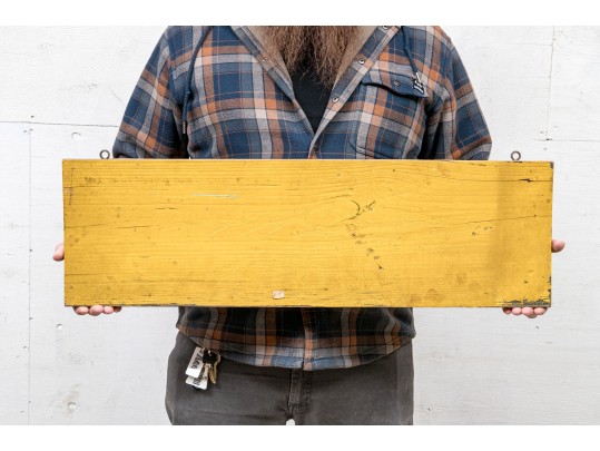 Vintage Painted Wood Sign- Honey