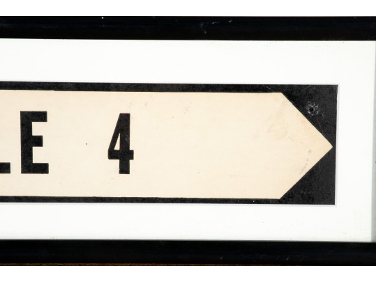 Vintage Framed Mileage Sign