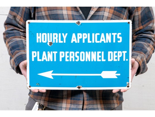 Enameled Metal Sign- Personnel Matter