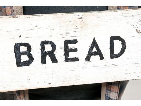 Vintage Painted Wood Sign- Bread
