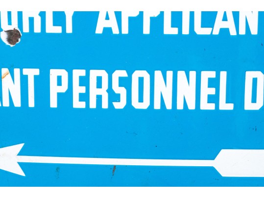 Enameled Metal Sign- Personnel Matter