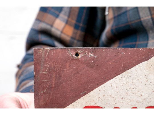 Vintage Painted Metal Auto Racing Sign