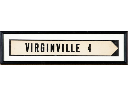 Vintage Framed Mileage Sign