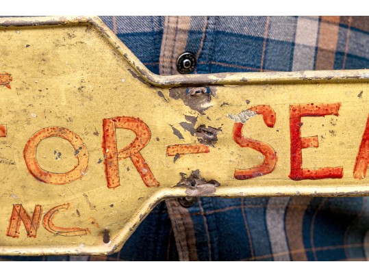 Painted Iron Sign, Boat Season Fee