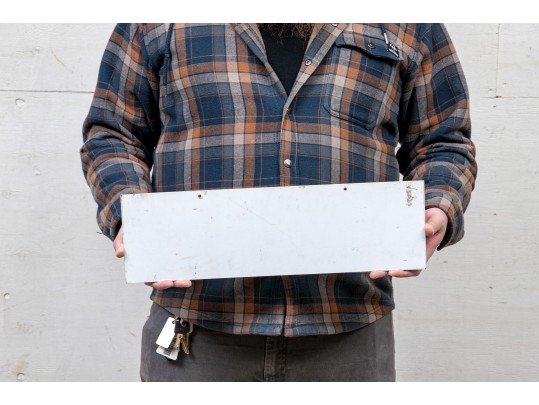 Vintage Enameled Metal Sign- Pay Station