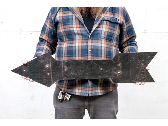 Vintage Enameled Metal Sign- Boats