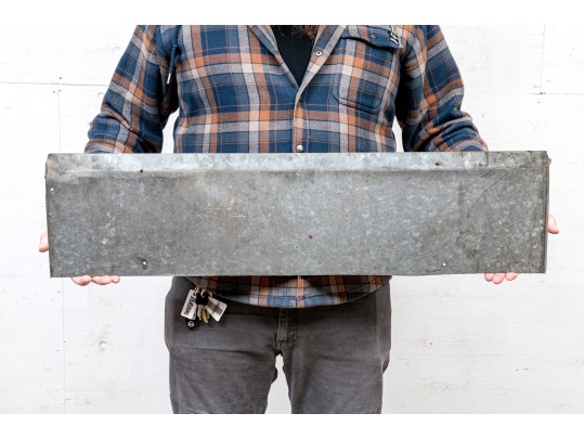 Painted Gray Metal Sign- Huckleberries