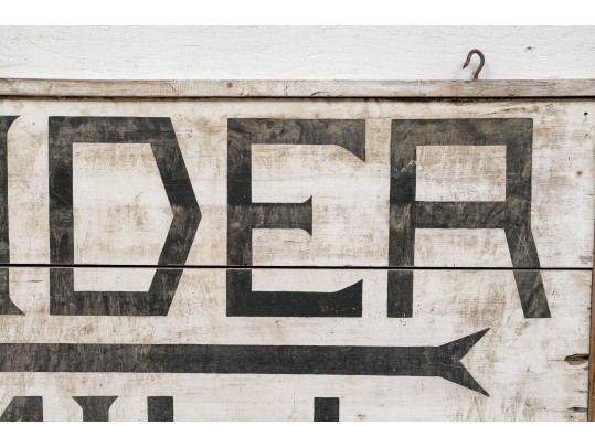 Vintage Painted Wood Sign, Cider Mill