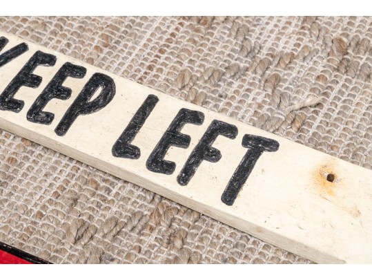 Two Vintage Painted Wood Directional Signs