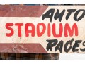 Vintage Painted Metal Auto Racing Sign