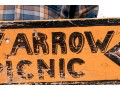 Vintage Painted Wood Sign- Directions To A Picnic