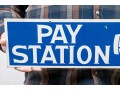 Vintage Enameled Metal Sign- Pay Station