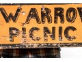 Vintage Painted Wood Sign- Directions To A Picnic