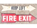 Two Vintage Painted Wood Directional Signs