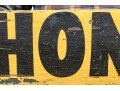 Vintage Painted Wood Sign- Honey