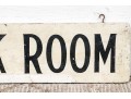 Vintage Painted Wood Sign- Stock Room
