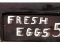 Two Vintage Painted Wood Farm Signs- Milk And Eggs