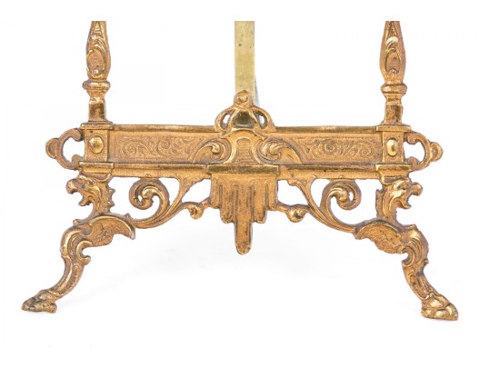 Lovely Antique Decorative Brass Easel Frame, Ornate