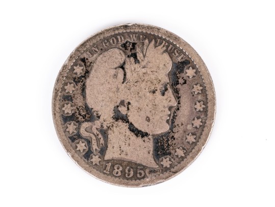 1895-S Barber Head Quarter Dollar