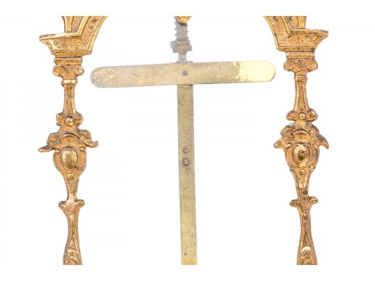 Lovely Antique Decorative Brass Easel Frame, Ornate