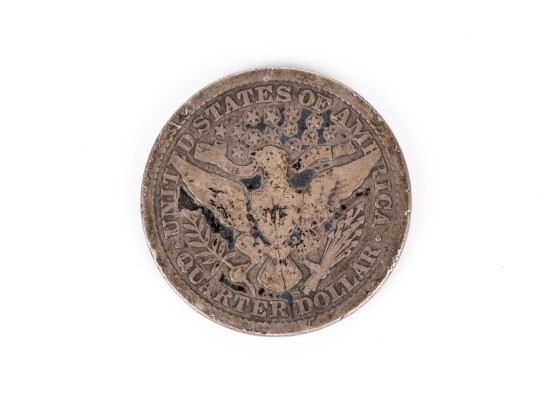 1895-S Barber Head Quarter Dollar
