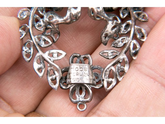 Lot Of Assorted Sterling Jewelry Pieces, Including A Vintage Hobe Brooch