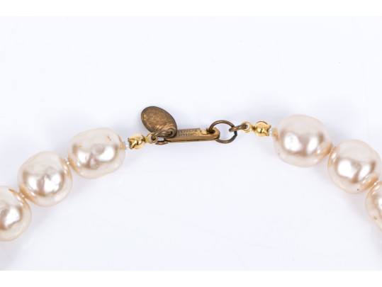 Miriam Haskell Fabulous Vintage Faux Pearl Choker Necklace