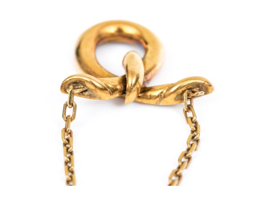 14k Yellow Gold Handsome Knot Necklace, With Chain