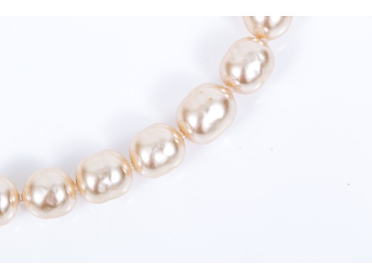 Miriam Haskell Fabulous Vintage Faux Pearl Choker Necklace
