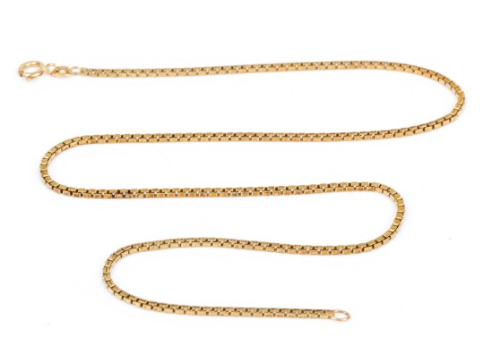 14k Yellow Gold Handsome Box Chain