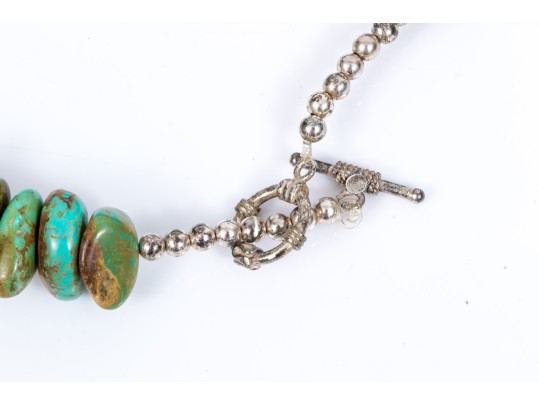 Fabulous Chunky Blue Green Tumbled Turquoise Beads With Brown Matrix