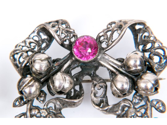 Lot Of Assorted Sterling Jewelry Pieces, Including A Vintage Hobe Brooch