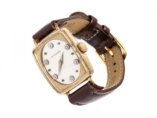 Wittenauer Fabulous Gold Filled And Steel Vintage 1950's Tank Watch