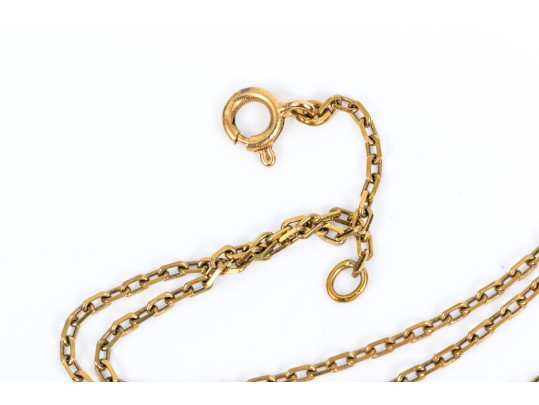 14k Yellow Gold Handsome Knot Necklace, With Chain