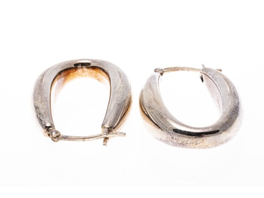 Sterling Silver Fabulous Contemporary Electroform Hoop Earrings