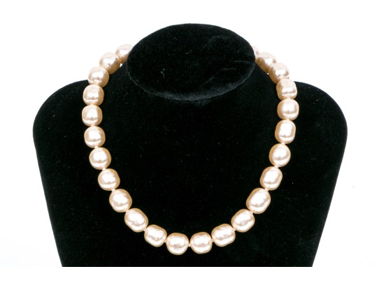 Miriam Haskell Fabulous Vintage Faux Pearl Choker Necklace